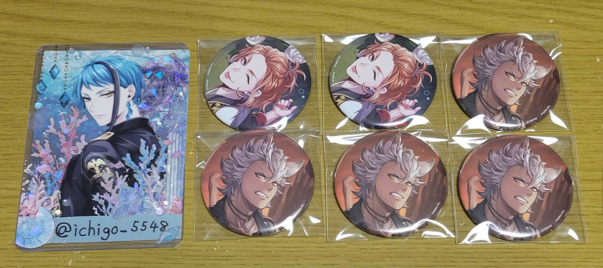 ichigo_5548's tweet photo. ツイステ 寮服 SSR 缶バッジコレクション 交換 譲渡

【譲】 ケイト2、ジャック4

【求】 ラギー2点 ＞ ジェイド

🫧郵送のみ
🫧ラギーは妹分になります https://t.co/1oJMtABFu7