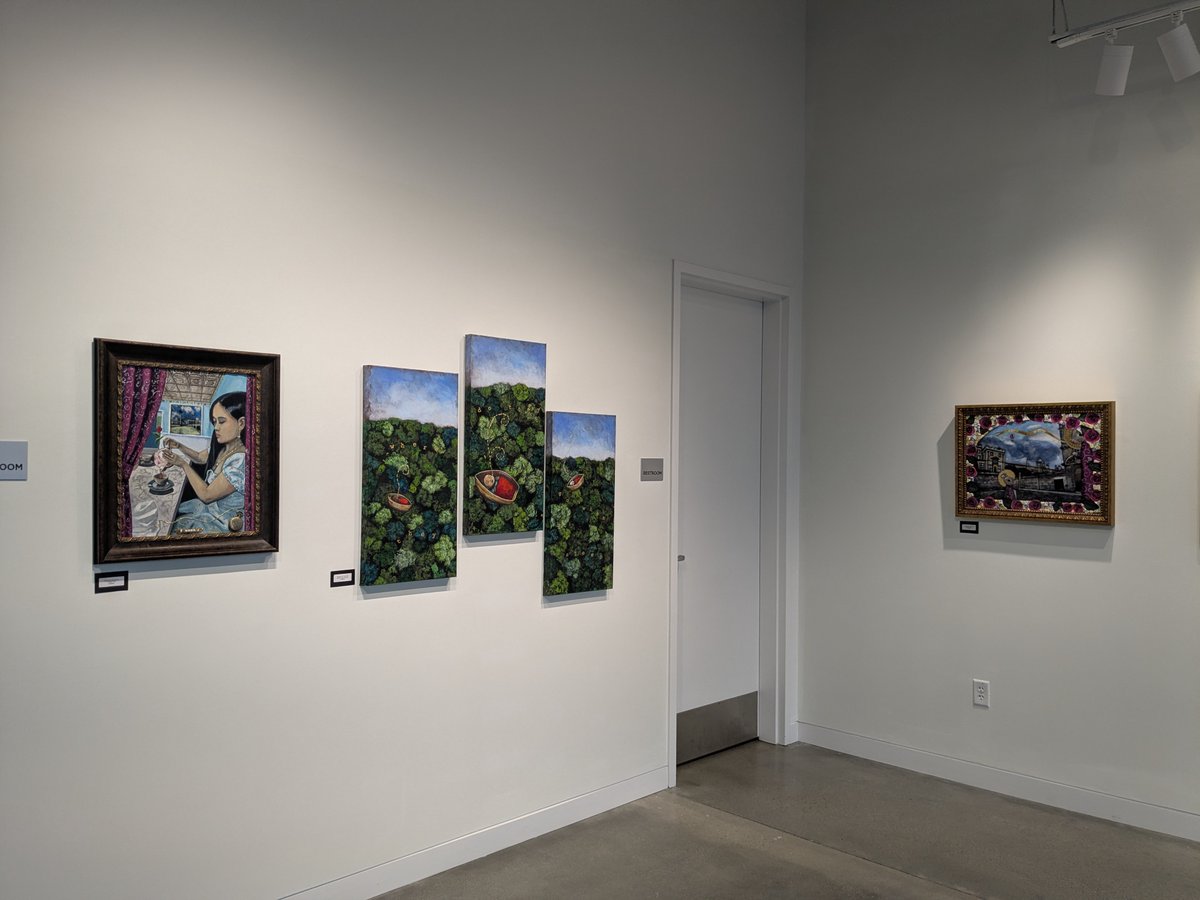 PaulineLim7's tweet photo. I just hung my art show at Triangle Coffee Bar this morning!  It's up May-July, 100 Chestnut St., Somerville (East Somerville T stop).  Opening reception will be May 30, details to come!  They only open M-F, 8-4, because it's for the workers. https://t.co/JgcMTUe5Ip