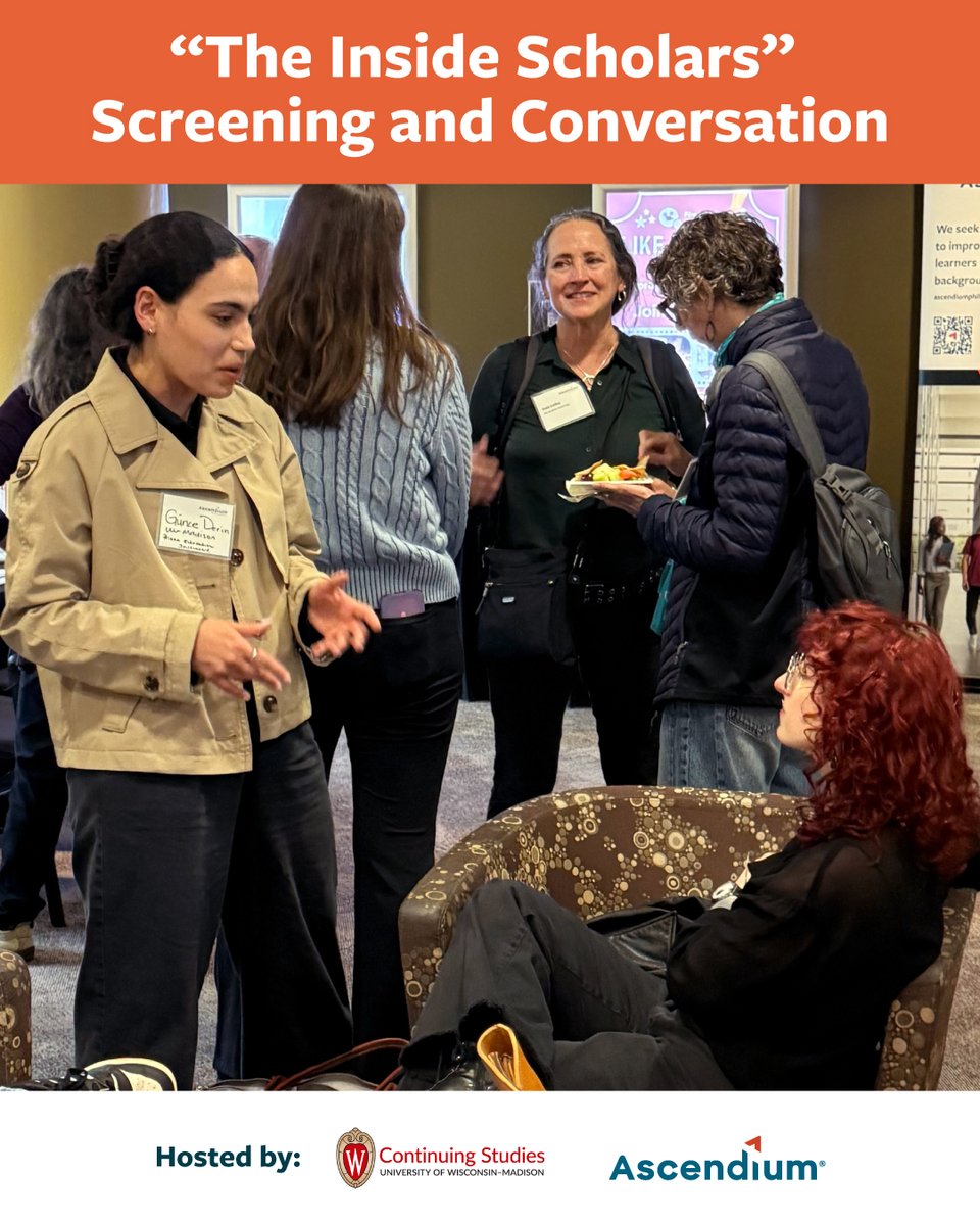 AscendiumEP's tweet photo. Thank you to everyone who joined #AscendiumEP, Roadtrip Nation, and @UWContinStudies for our #Madison, #Wisconsin, screening of “The Inside Scholars.”

We appreciated the opportunity to gather with colleagues, partners, and advocates to reflect on the powerful stories in the docuseries and discuss the impact of postsecondary education in prison and reentry services.

Enjoy these photos from the event and click the link to learn more about how we’re working to strengthen high-impact public postsecondary education in prison programs. https://t.co/PASB2kDjsh

#AscendiumEP #HigherEdInPrison #ExpandOpportunity