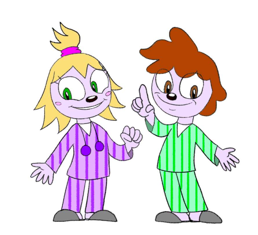 incompletedroid's tweet photo. Testing: Characters in pijamas. https://t.co/SaDd2YT05S