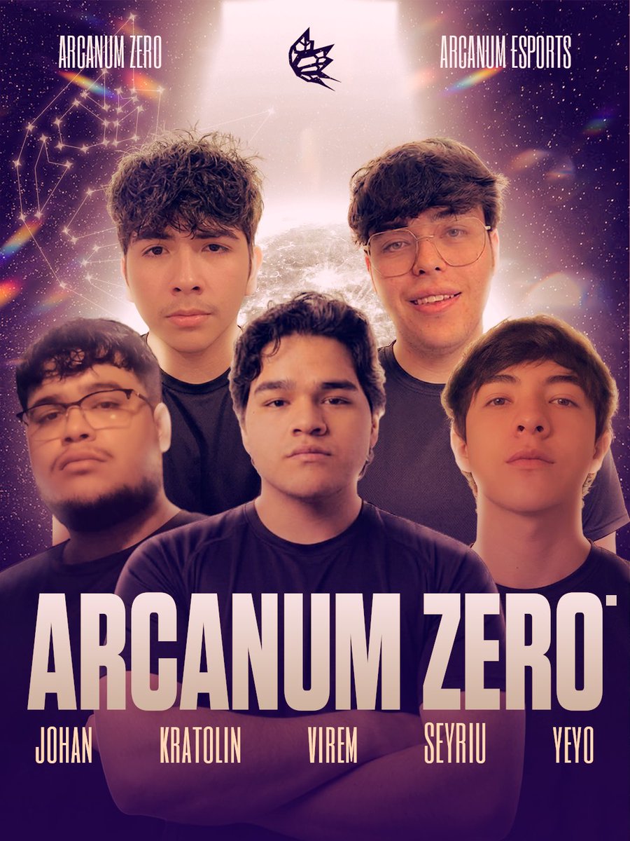 arc_esportsmx's tweet photo. El Arcano del Loco tomó forma y está listo para demostrar que desde la nada, pueden ganarlo todo.
Ellos son Arcanum Zero, listos para representar el potencial del Loco.

Duelist- Yeyo
Sentinel- Kratolin
Initiator-  Virem
Smoker- Seyriu
Flex- Johan
Coach- Akai https://t.co/e3doF9BMcT