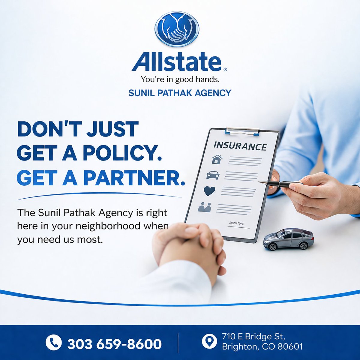PathakAgency's tweet image. When life happens, you want a neighbor on your side.

At the Sunil Pathak Agency, we pride ourselves on being a partner you can trust. Whether you’re signing a new policy or navigating a claim, we are right here in Brighton to help.

#Allstate #SunilPathakAgency #Insurance