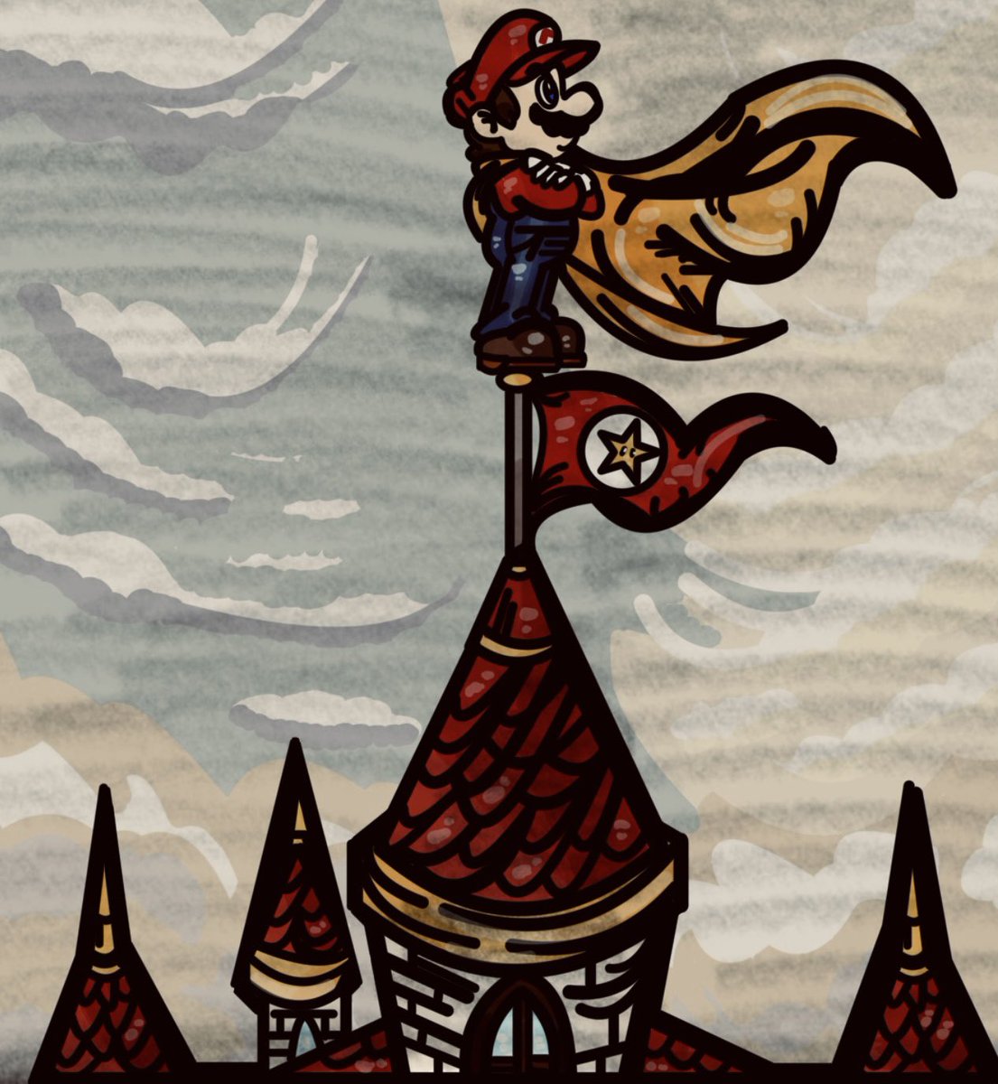 RedDragon_2005's tweet image. "Yes, we see the fit, Mario" 

#Supermarioworld #Supermariobros #nintendo #mario #fanart #digitalart