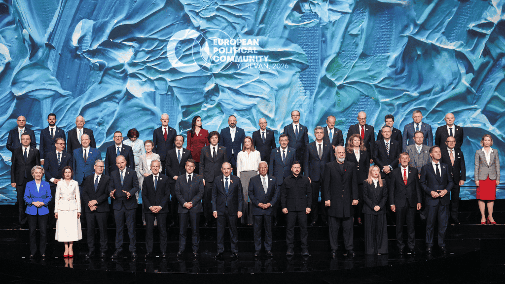 RightInsightGr's tweet photo. Image from the 2026 European Political Community Summit on May 4th in Yerevan, Armenia.
The motto of the Summit? 
‘Building the Future: Unity and Stability in Europe’ 

More on the International Summit;
https://t.co/LVIVRKQ6vs

#europe #europeanpoliticalcommunity #yerevan https://t.co/2Zp3HFwzeH
