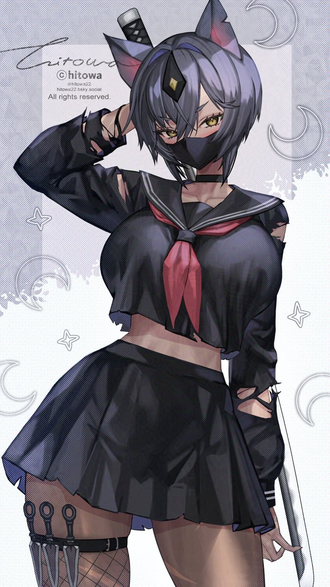 hitowa22's tweet image. 黒ねこ忍者🐱⚔️OC