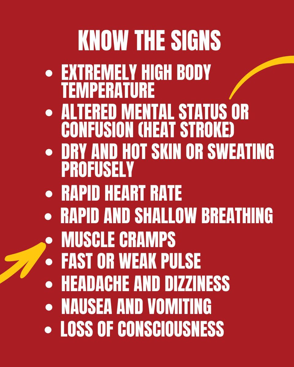 bainbridgefire's tweet photo. Temperatures are rising—and so are the risks of heat-related illnesses ☀️

Make sure you and your family are prepared by knowing the warning signs and how to act quickly. The hottest part of the day is typically between 3 PM and 6 PM, so take extra precautions during those hours. https://t.co/7zAWJtwVOf