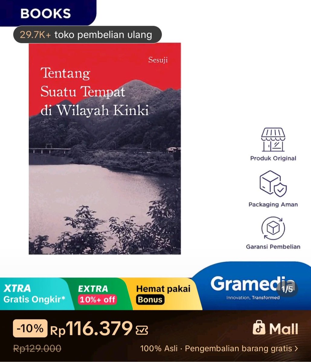 Pengen buku ini sih: Tentang Suatu Tempat di Wilayah Kinki.

Alasannya, karena ada temen yang bilang bagus. Temen online, jadi bukunya ga bisa aku pinjam wkwk.

Aku sendiri pun penasaran sebagus dan seseram apa, berhubung buku ini salah satu best seller juga, kan.