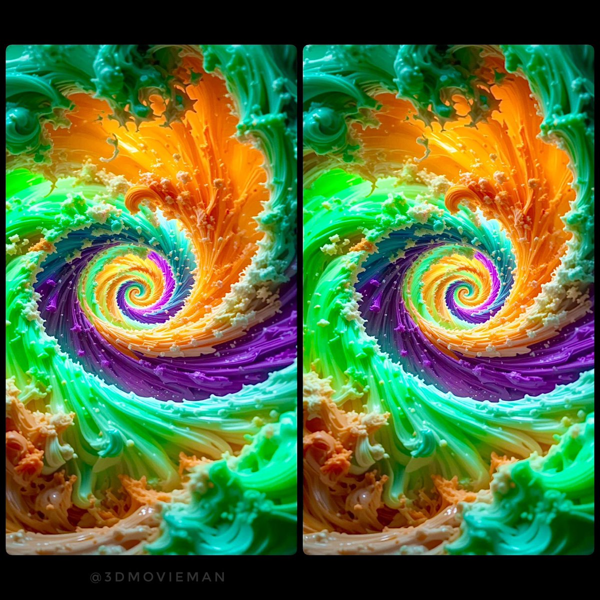 3DMOVIEMAN's tweet image. Colorful spiral stereo 3D AI artwork 

#stereoscopic #stereoscopy #AIarts #digitalartist #generativeai