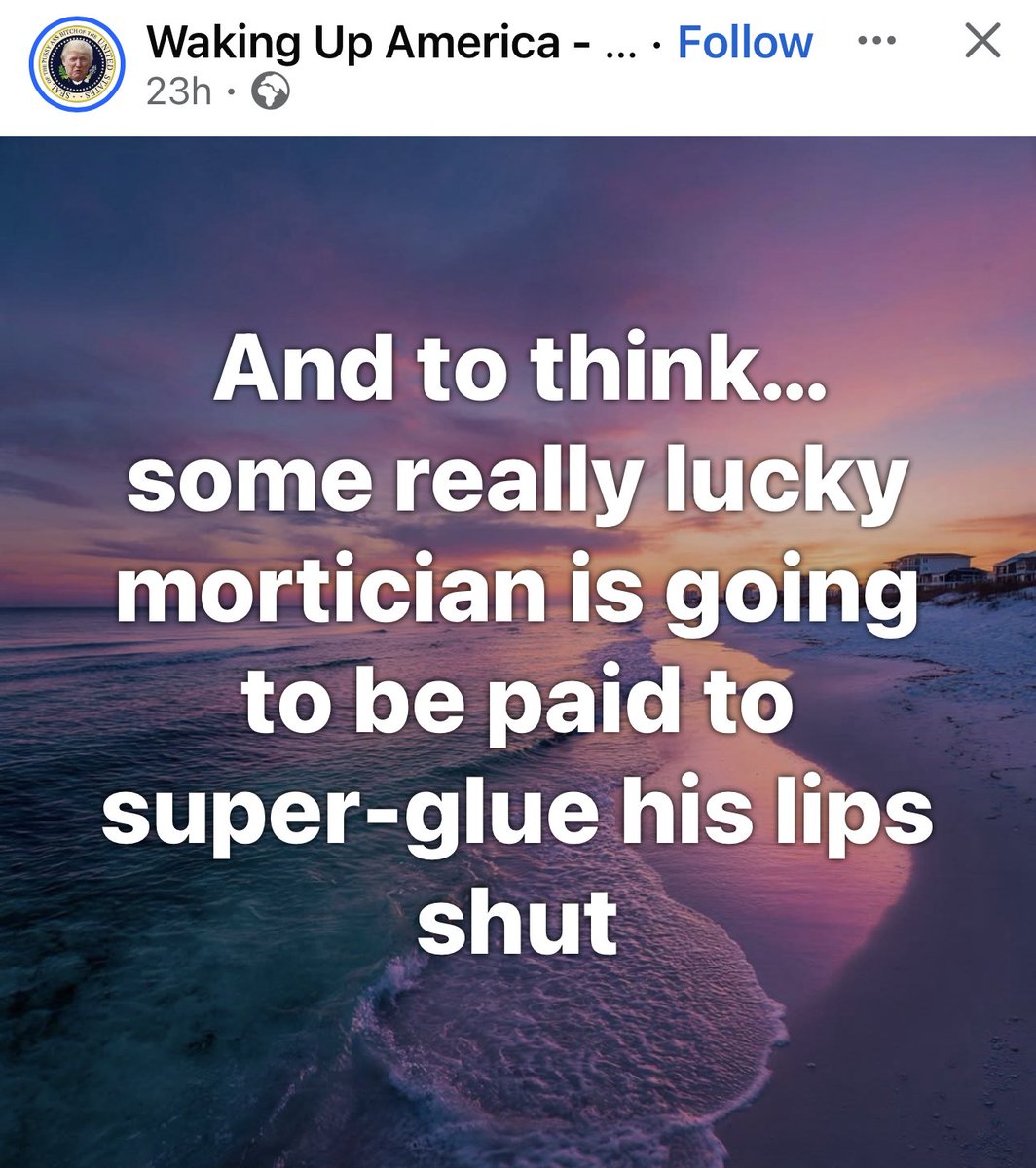 Careful “Waking Up America.”

Posts like this are now considered attempted murder and/or treason.