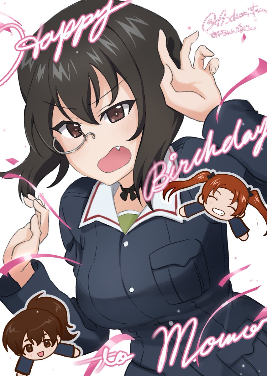 A_chan_kun_'s tweet photo. 作画ミスで上げ直してもいいですか…！
桃ちゃんハピバ！

 #河嶋桃生誕祭 
#河嶋桃生誕祭2026 https://t.co/PACQOhXUxv