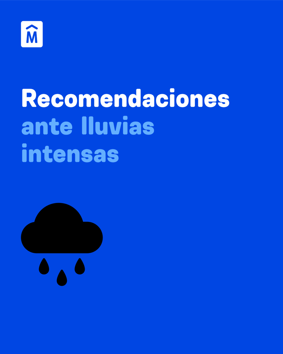 CECOED's tweet photo. 🌧️ Ante el pronóstico de lluvias intensas, compartimos algunas recomendaciones para prevenir riesgos y cuidarnos entre todos. https://t.co/R8fW4rFfd6
