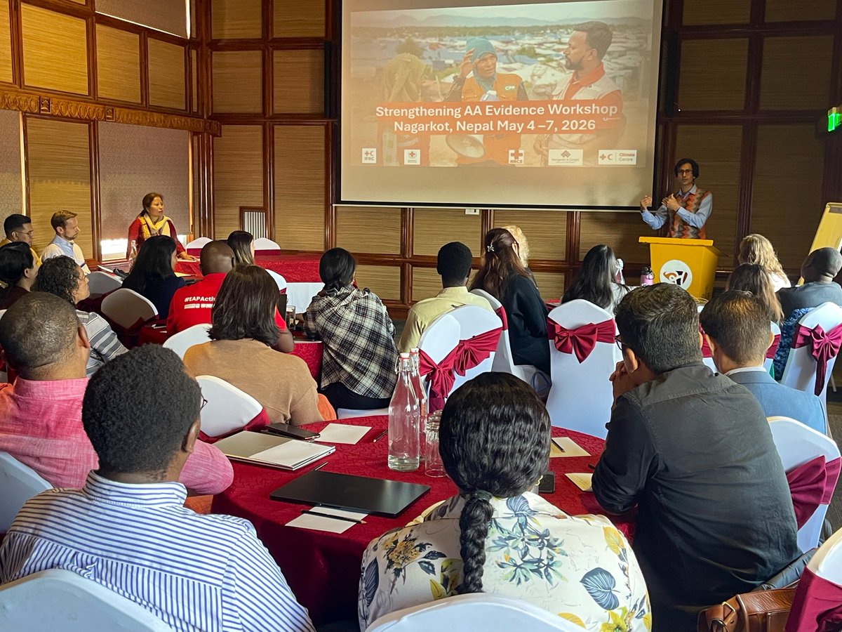 AchalaNavaratne's tweet photo. Great to join multi partner international workshop on ‘Strengthening Anticipatory Action Evidence’ jointly organized by @ifrc @RedCross @RCClimate @NepalRedCross with support of #MACP. 

An opportunity to reflect how we can improve #AA &amp; capture evidence to scale up efforts. https://t.co/RToABkd3gP