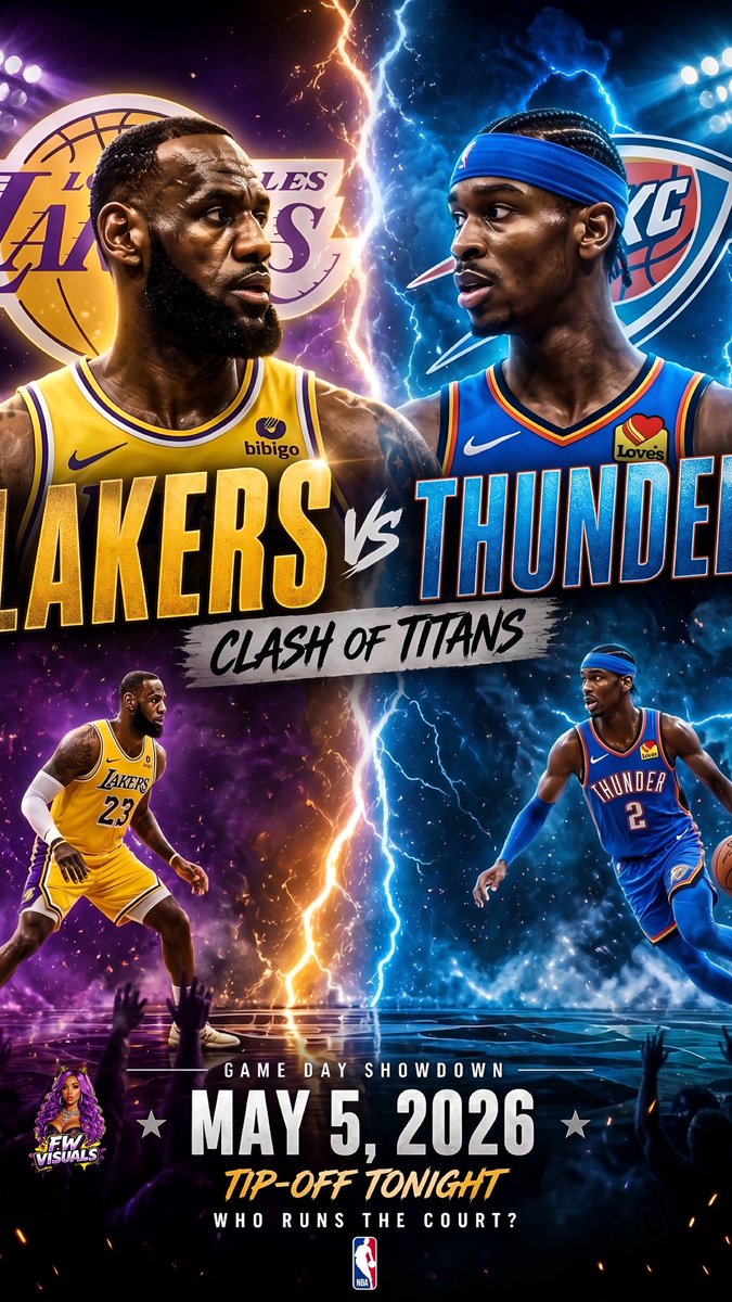 Erotica69x's tweet photo. It’s Game Day! 
Lakers VS Thunders 
Tonight 7:30 Pm
#lakers #okcthunders #okc #basketball https://t.co/kjVKOgQZOn