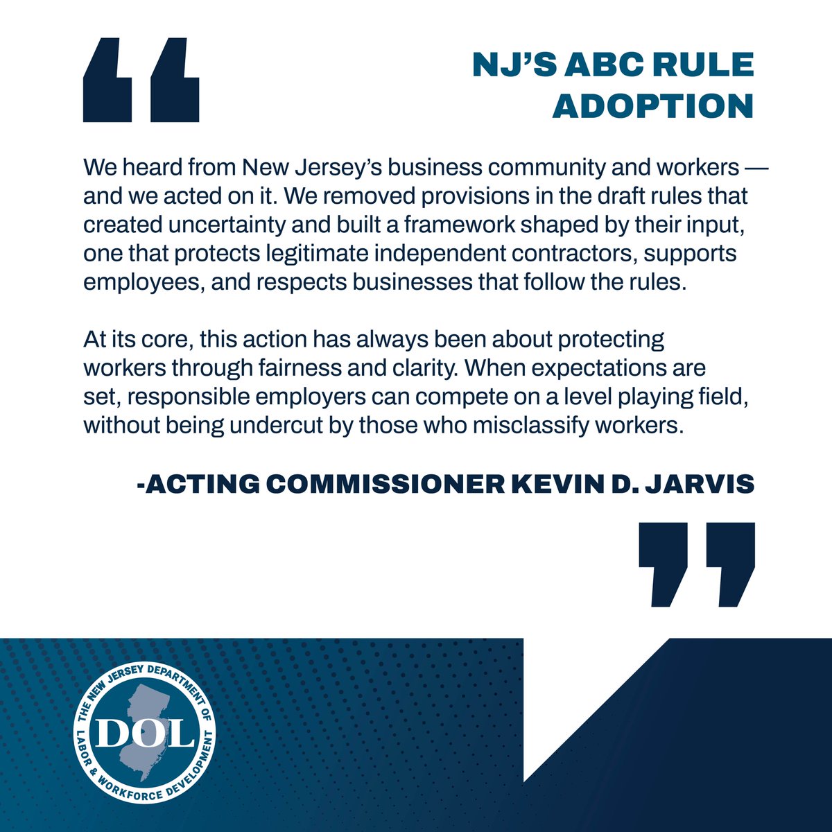 Proud to announce that NJ’s ABC rule has been adopted. This is a major ...