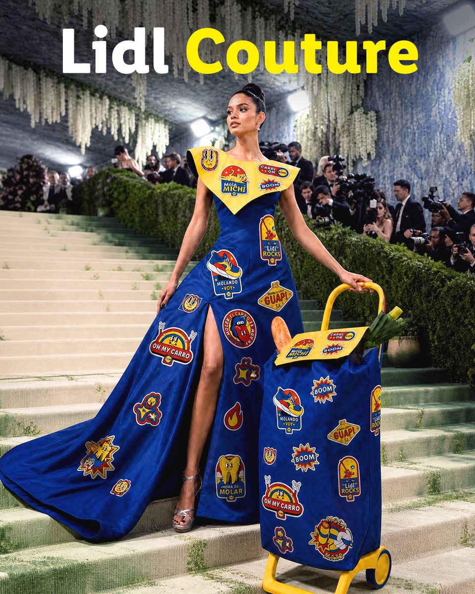 lidlespana's tweet photo. Fashion is art, y en Lidl lo sabemos. 😏

#MetGala2026 https://t.co/DZmokRqjTX