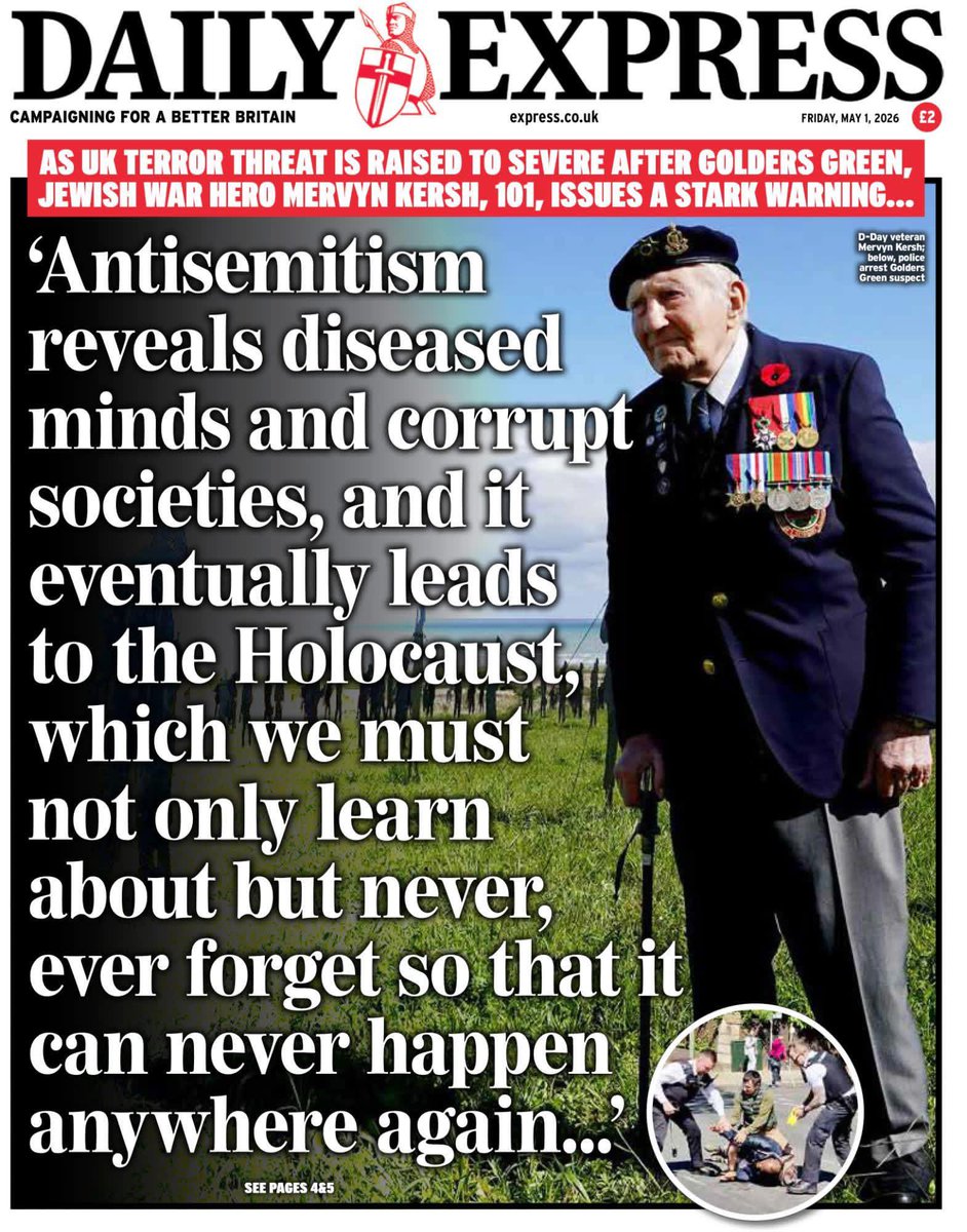cfi_uk's tweet image. 1/ In the UK antisemitism is out of control. Worldwide #antisemitism is higher today than it was in the 1930s. 
This was the front page of the Daily Express. Please read the front page.  On 1st May 1940, the Lodz Ghetto was formally sealed with some 164,000 Jews enclosed... 👇👇