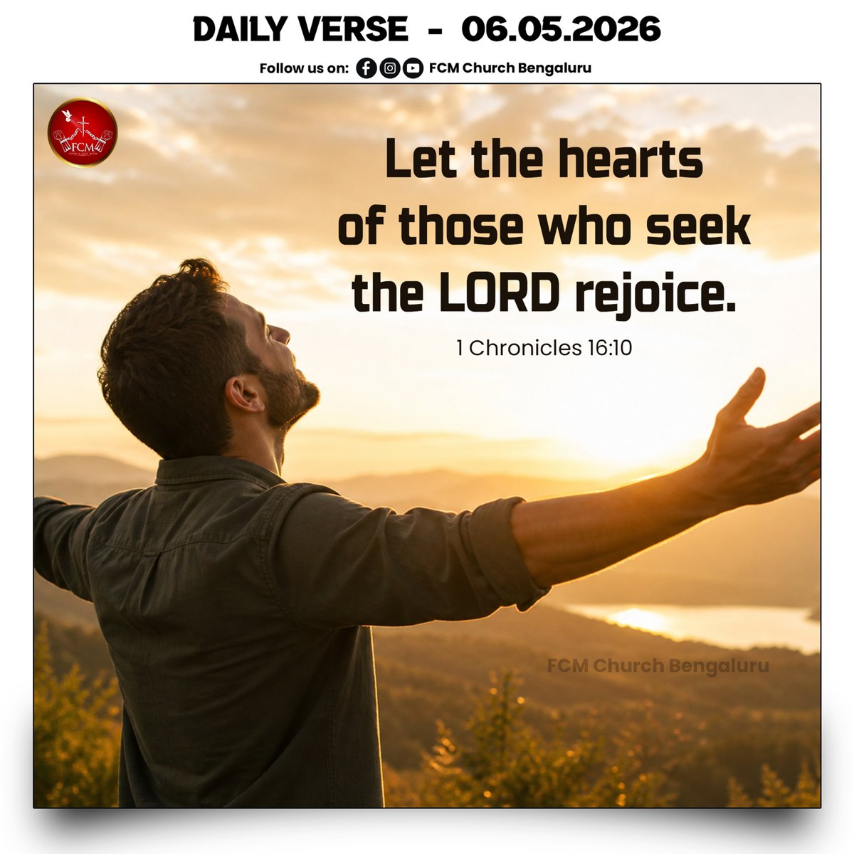 FCMChurch_blr's tweet image. 06-05-2026 #dailyverse #TodaysPromise