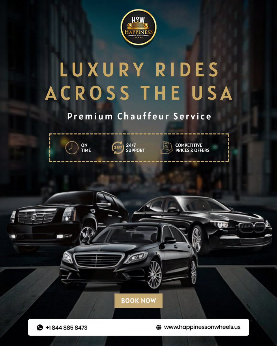 happinesswheel's tweet photo. Travel in style, wherever you go. Luxury chauffeur service designed for those who expect the best.

👉𝐁𝐨𝐨𝐤 𝐍𝐨𝐰!
🌐https://t.co/h0Za8p9UXX
➡️𝐂𝐨𝐧𝐭𝐚𝐜𝐭 𝐔𝐬 ⤵
☎️+1 844 885 8473
📧contact@happinessonwheels.us
🌐https://t.co/UR6jYtJj30

#HappinessOnWheels #Luxury https://t.co/0zRFoZTRQz