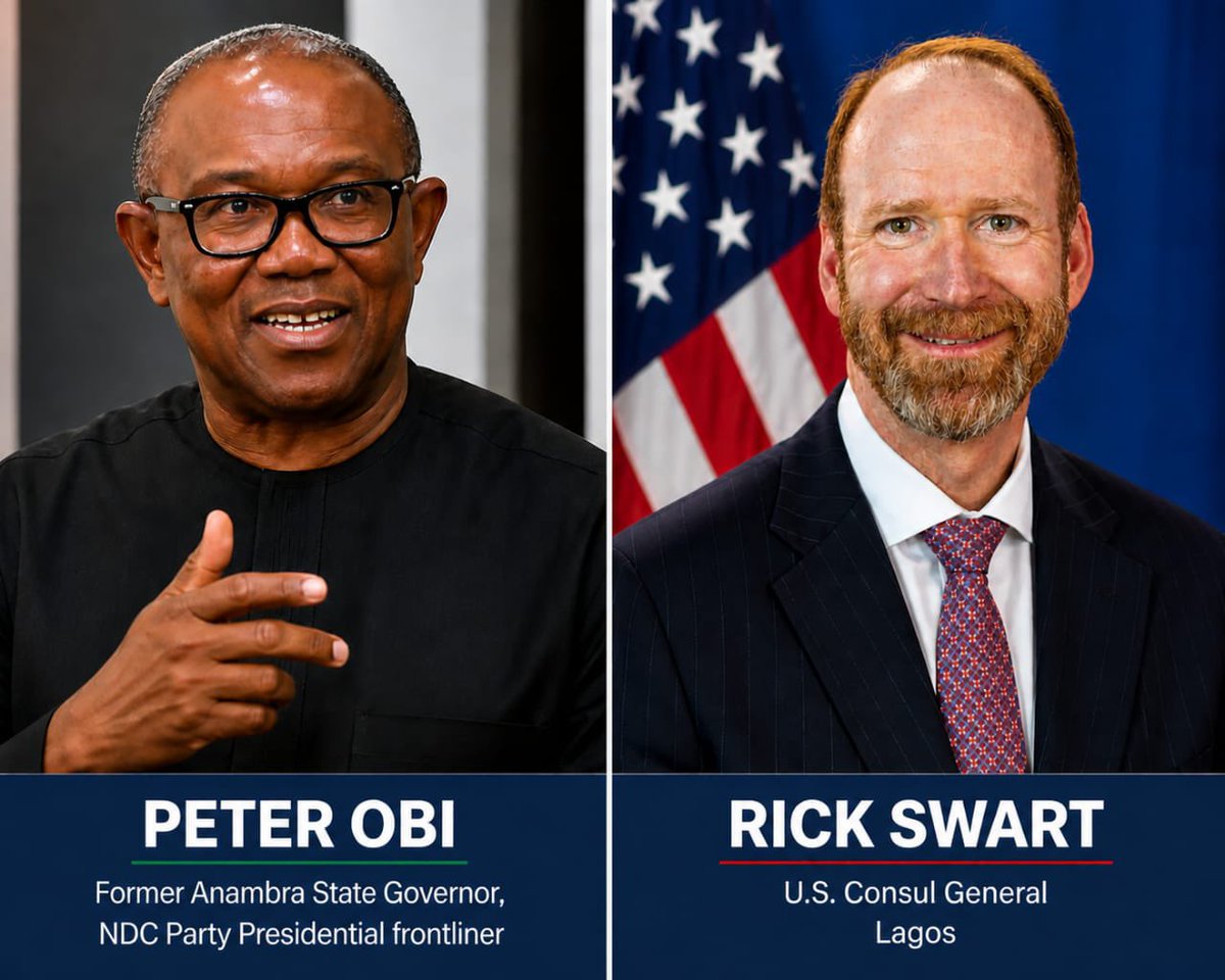 Peter Obi’s Growing Global Recognition. 

Peter Obi’s interaction with a top U.S. diplomat shows his increasing relevance on the international stage, even outside formal government office. 

This meeting reflects ongoing diplomatic engagement between Nigeria and the United
