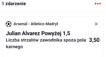 flickkpl's tweet photo. Dobry kurs na alvarez conajmniej 2 strzaly z poza pola karnego w dzisiejszym meczu

Na betclicu kurs już spadł do 3.50 a na fortunie dalej stoi z kursem 6.00

Jak dla mnie bardzo dobre value ale polecam szybko grać bo zaraz pewnie spadnie

#betclic #fortuna #sts #superbet https://t.co/CCmOPaz3uk