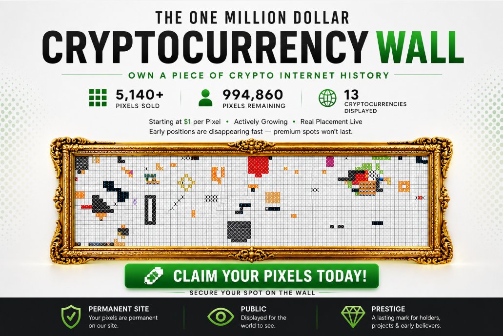 The Million Dollar Cryptocurrency Wall tweet media