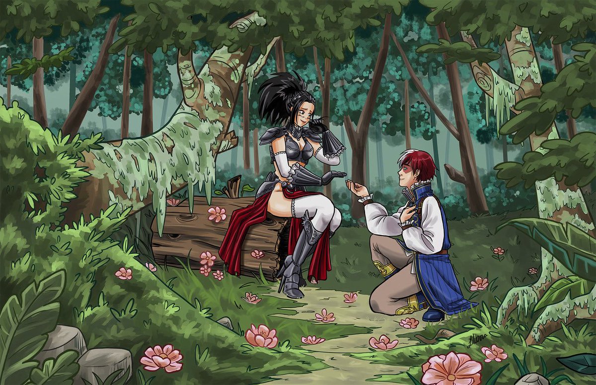 My Hero Academia is officially over. Todomomo was what got me back into drawing in 2017/2018. This is one of those old drawing 

#todomomo #轟百 #mha