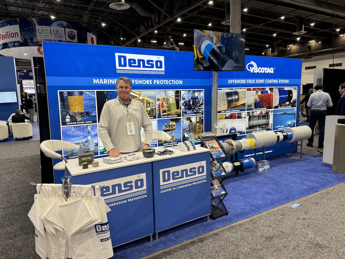 DENSOtweets's tweet photo. It’s Day 3 at #OTC2026! Visit Denso at Booth #2354 to explore our SeaShield systems and learn how it helps prevent pile deterioration in demanding marine conditions. https://t.co/0SUn2NI9fC https://t.co/Qy2LaLPmIu