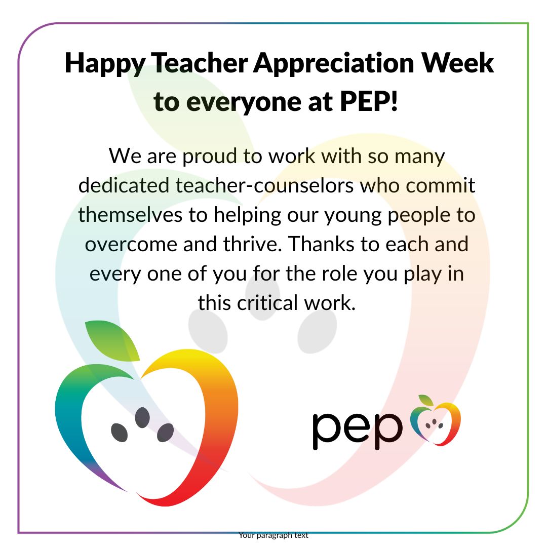 pepcleveland's tweet photo. We consider all employees, in the classroom or not, teacher-counselors -- individuals who can build meaningful, healing connections with kids. The apple represents PEP's many teacher-counselors and their role supporting young people to overcome and thrive. #Teacherappreciation https://t.co/tRCSJR9Ppp