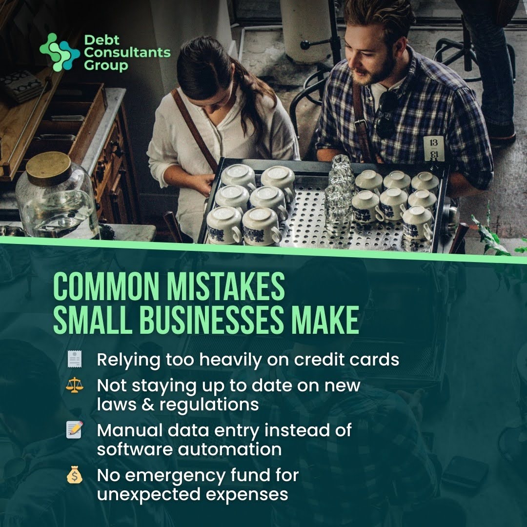 debtprogroup's tweet photo. These money habits can harm your business without you noticing:

✶ Using credit cards often for cash flow gaps
✶ Missing out on new regulations
✶ Relying on manual sheets or notes
✶ Not having a small emergency fund

#DebtConsultantsGroup https://t.co/dRiD8vq2B5