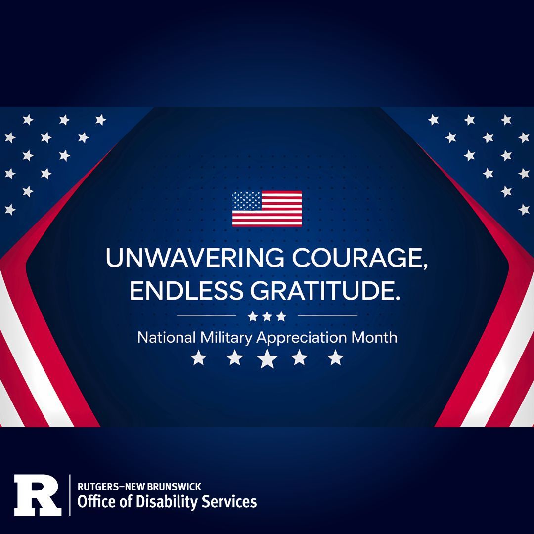 RutgersODS's tweet image. Endless gratitude to our service members and their families this National Military Appreciation Month. 🇺🇸 Your courage and sacrifices never go unnoticed. Thank you for your service! 

#MilitaryAppreciationMonth #Gratitude
