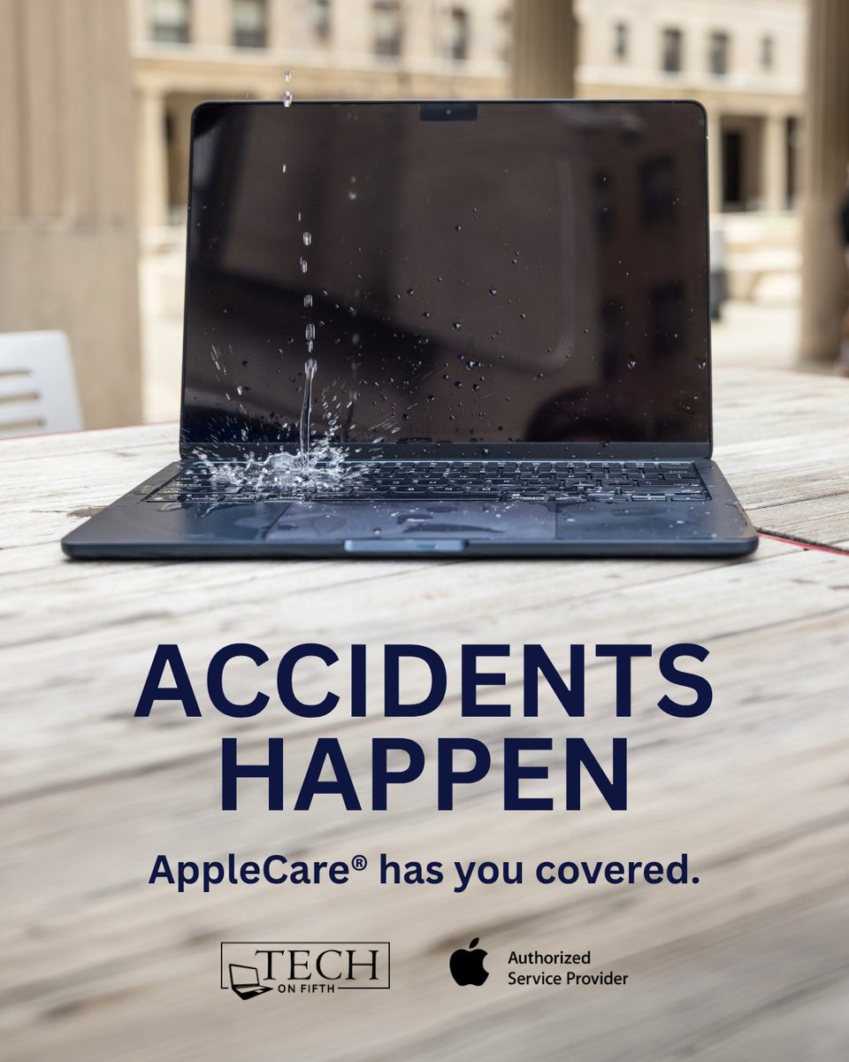PittUnivStore's tweet photo. Save yourself the hassle. Add AppleCare. 💻 #UniversityStoreOnFifth #H2P https://t.co/c1KfdBtdzX