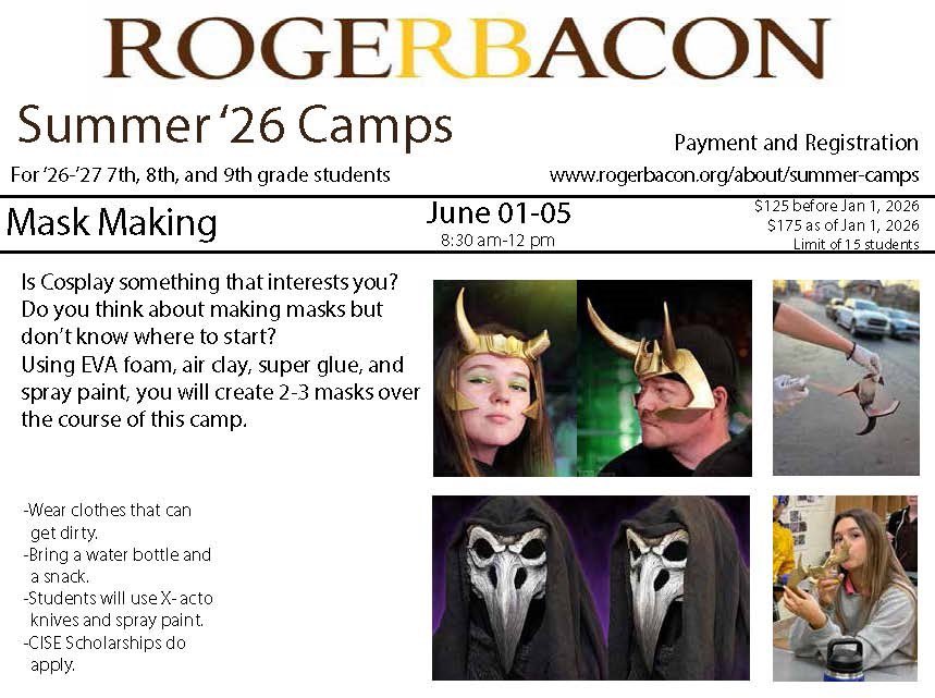 rbfinearts's tweet photo. RB offers Summer Art Camps!
Interested in cosplay? Like making 3D art?

There's still room open in our Visual Arts "Mask Making" Summer Camp. Get ready for your next convention, themed party, or a jump on Halloween. Registration is still open - see the website link in the flyer https://t.co/99epvEbGOT