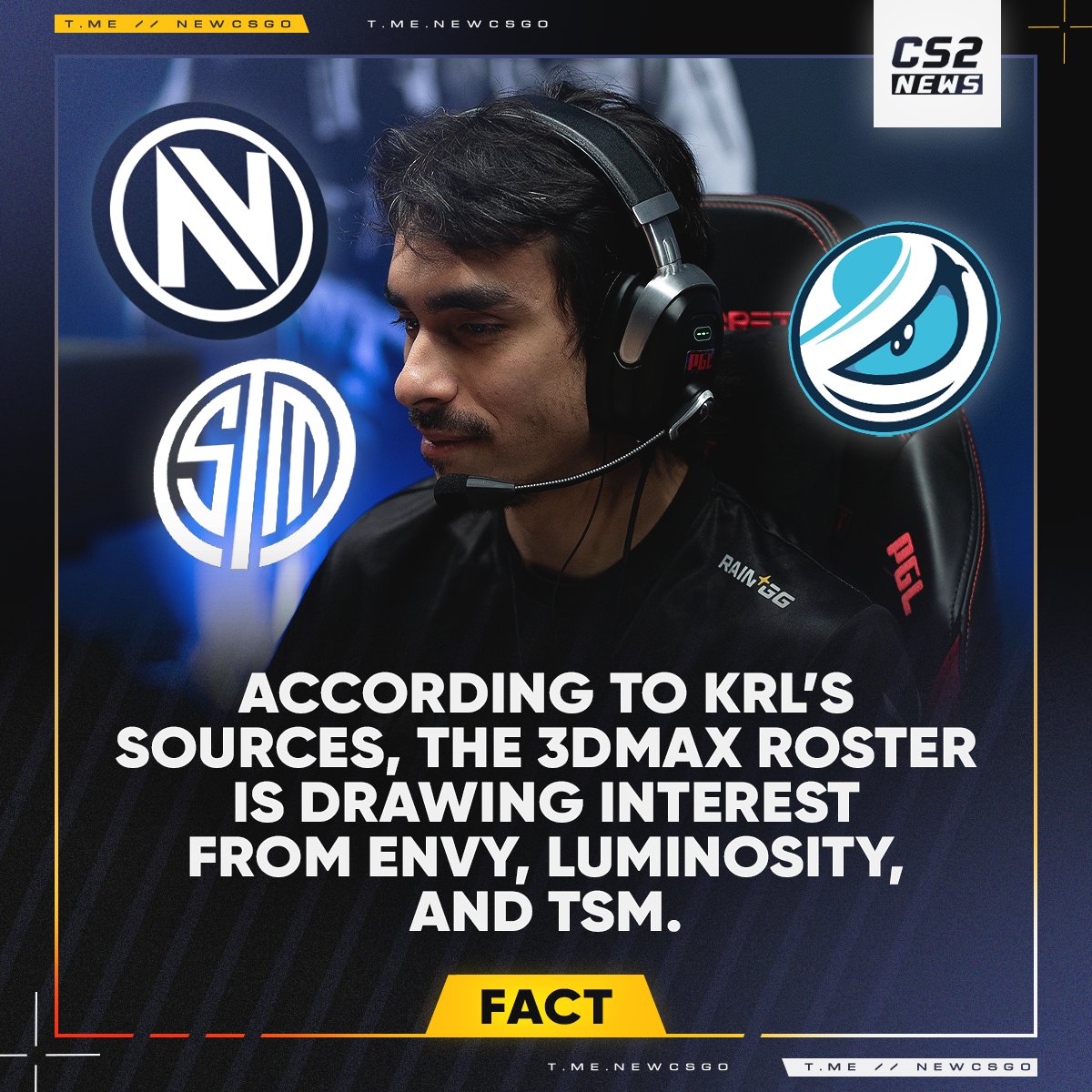 ‼️ At least three orgs are showing interest in the 3DMAX roster: Envy ...
