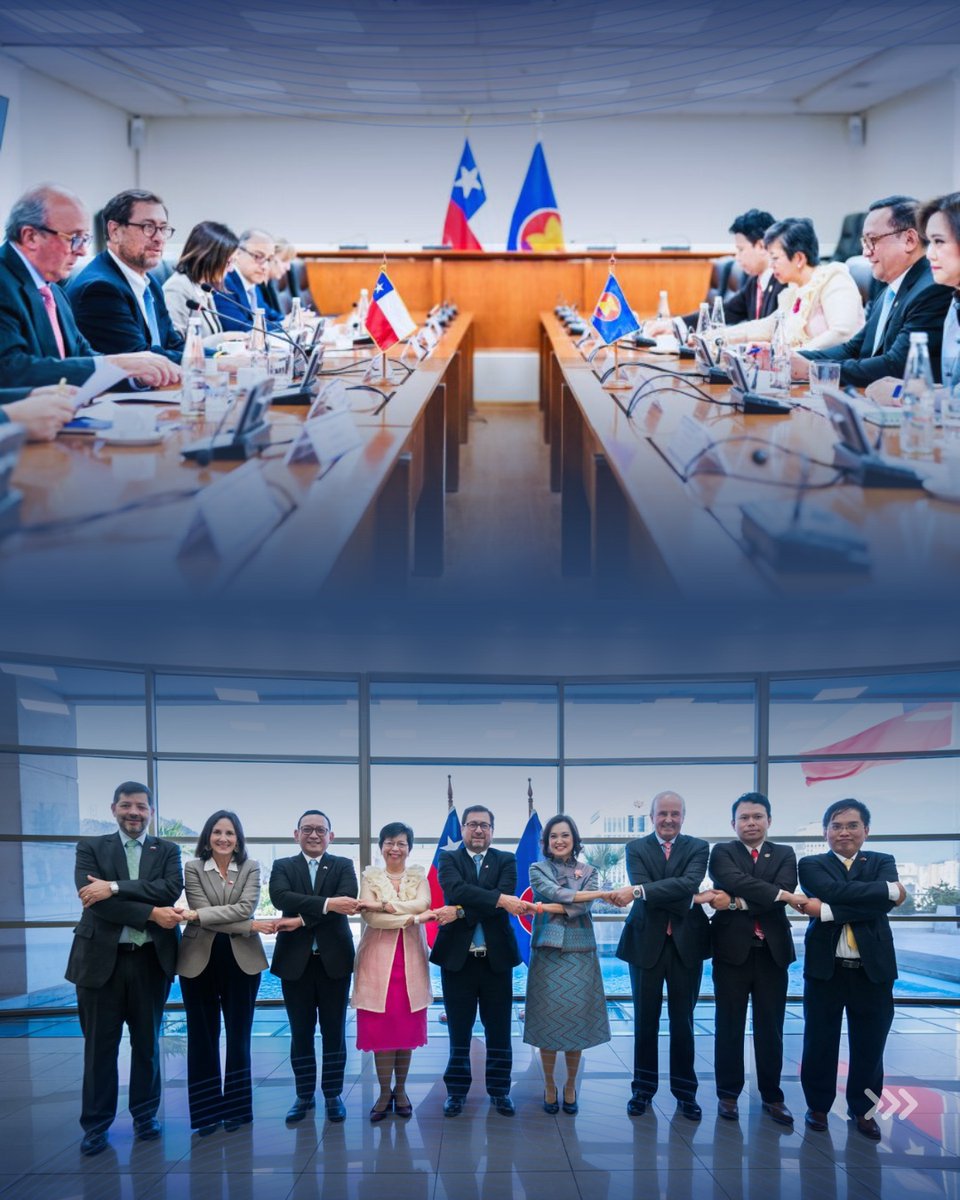 INAinSantiago's tweet image. 🇨🇱🤝🌏ACS, bajo la Presidencia de Indonesia, sostuvo una audiencia con el Canciller de Chile y autoridades de @Minrel_Chile. #Chile, Socio de Desarrollo de #ASEAN desde 2019, reafirma su compromiso de fortalecer la cooperación en comercio, inversión y áreas clave. #IniDiplomasi