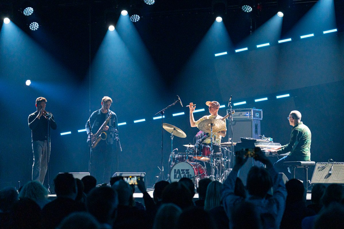 kneebody's tweet photo. We’re having a great time on tour! Thank you Jazzkaar for these sick shots 📸 

2 more hits⬇️
May 5 - Hamburg, DE
May 6 - Stockholm, SE https://t.co/tQV6chZYL6