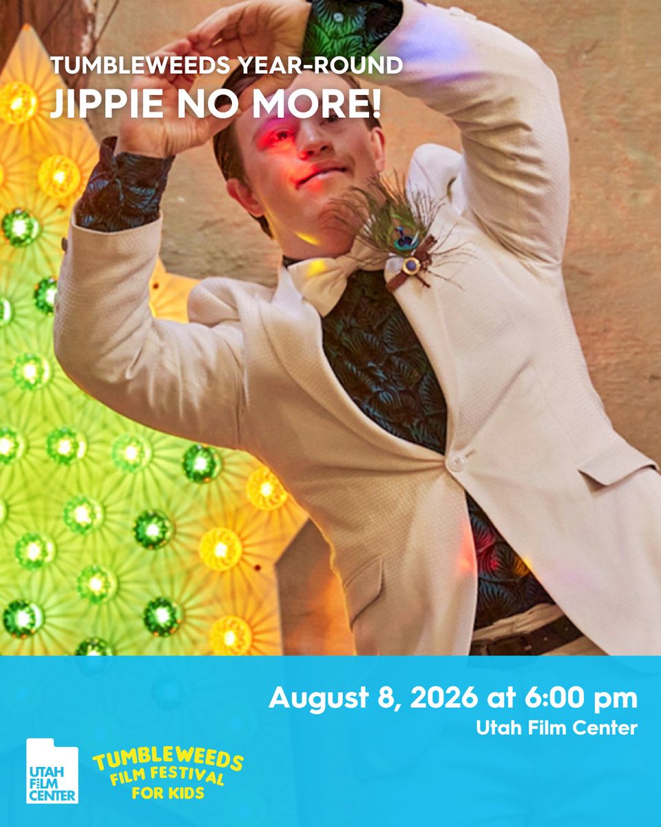 UtahFilmCenter's tweet photo. Big adventures. Bold stories.
Tumbleweeds Year-Round screenings are back this summer with films for kids (&amp; grown-ups too!):
🐋 THE LAST WHALE SINGER
🚀 SPACE CADET
💃 JIPPIE NO MORE!

Join us for family-friendly stories that inspire. Tix at https://t.co/Whxp4RlE4f
#TWDSYearRound https://t.co/vfnvcTS6X0