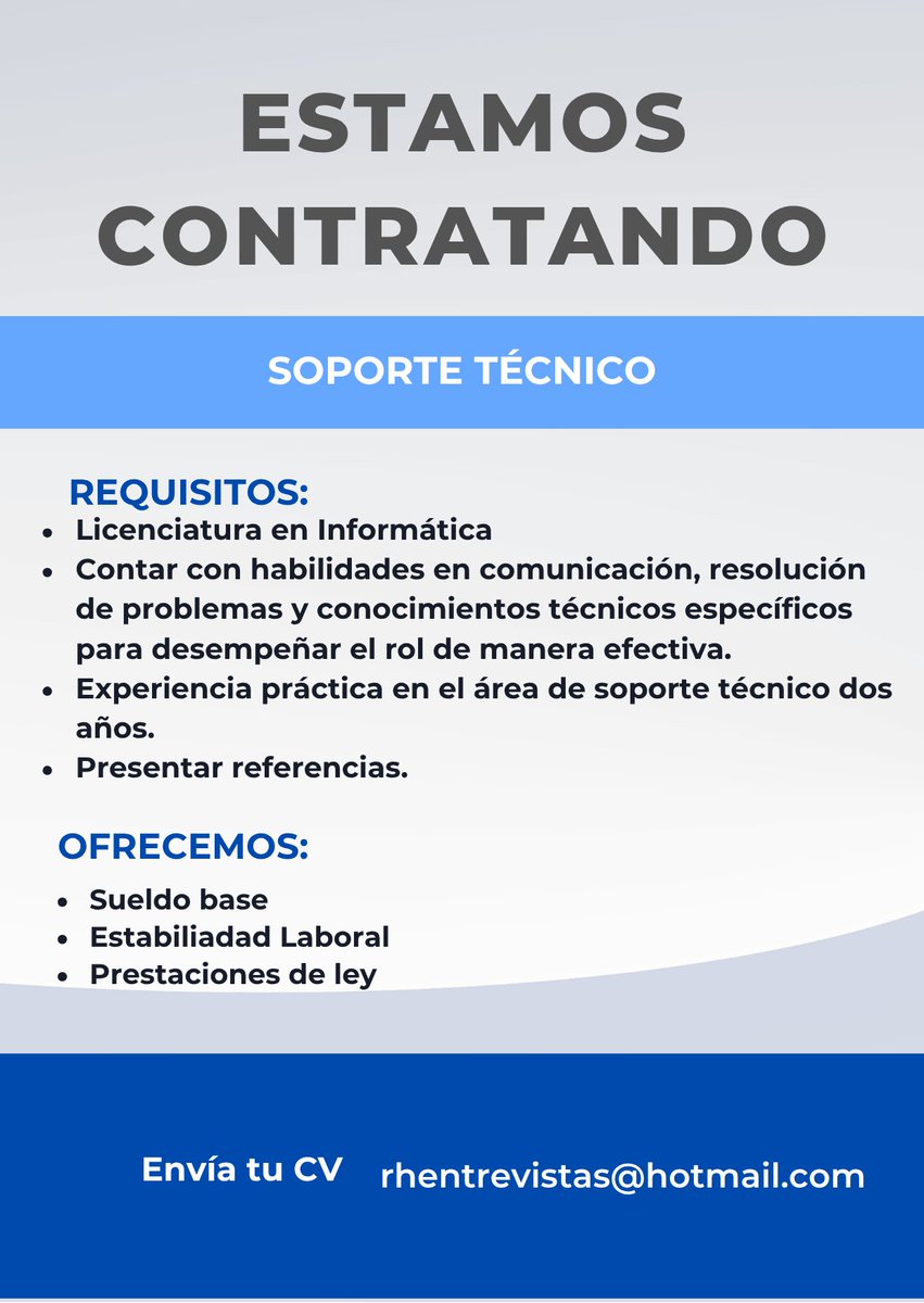 USMA_Egresados's tweet photo. Te invitamos a aplicar a las siguientes oportunidades laborales.
¡La USMA es para toda la vida! https://t.co/Yy7zS8bIXJ