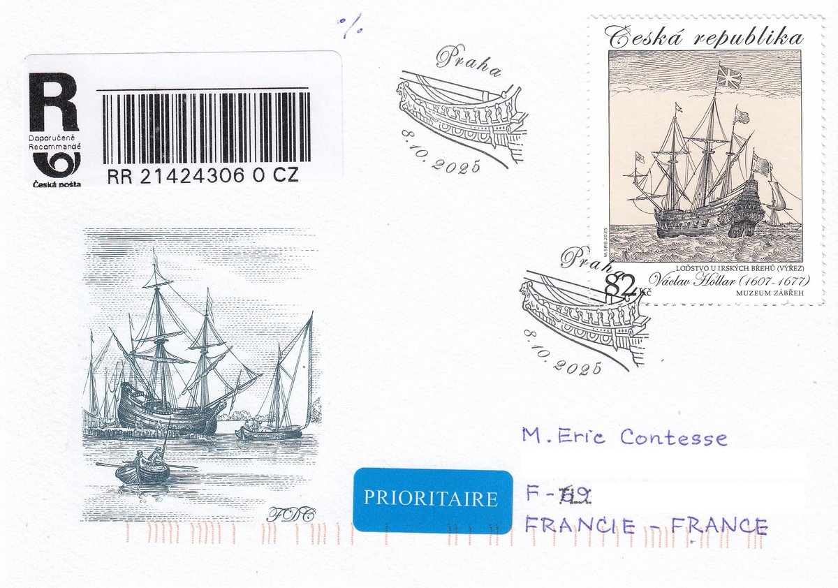 ericcontesse's tweet photo. "Works of Art on Postage Stamps: Václav Hollar - Ship Engravings" stamps on FDCs from #Czech Republic  https://t.co/jhTXzUsKoS https://t.co/1wj7iKVthK