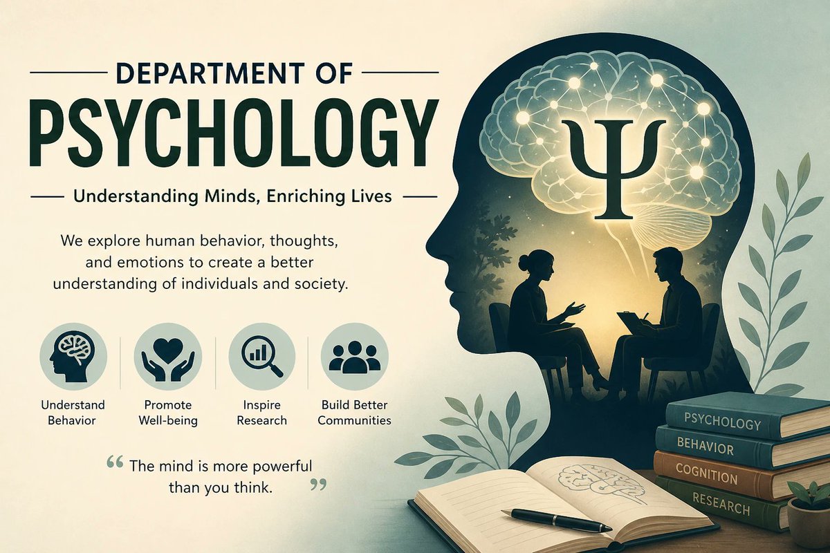SeethalRemanan's tweet image. » Department of Psychology | St. Joseph’s College, Devagiri sjdevagiri.ac.in/department-of-… The Department of Psychology explores human behavior, thoughts, and emotions, preparing professionals for mental health and research. #Psychology #HumanBehavior