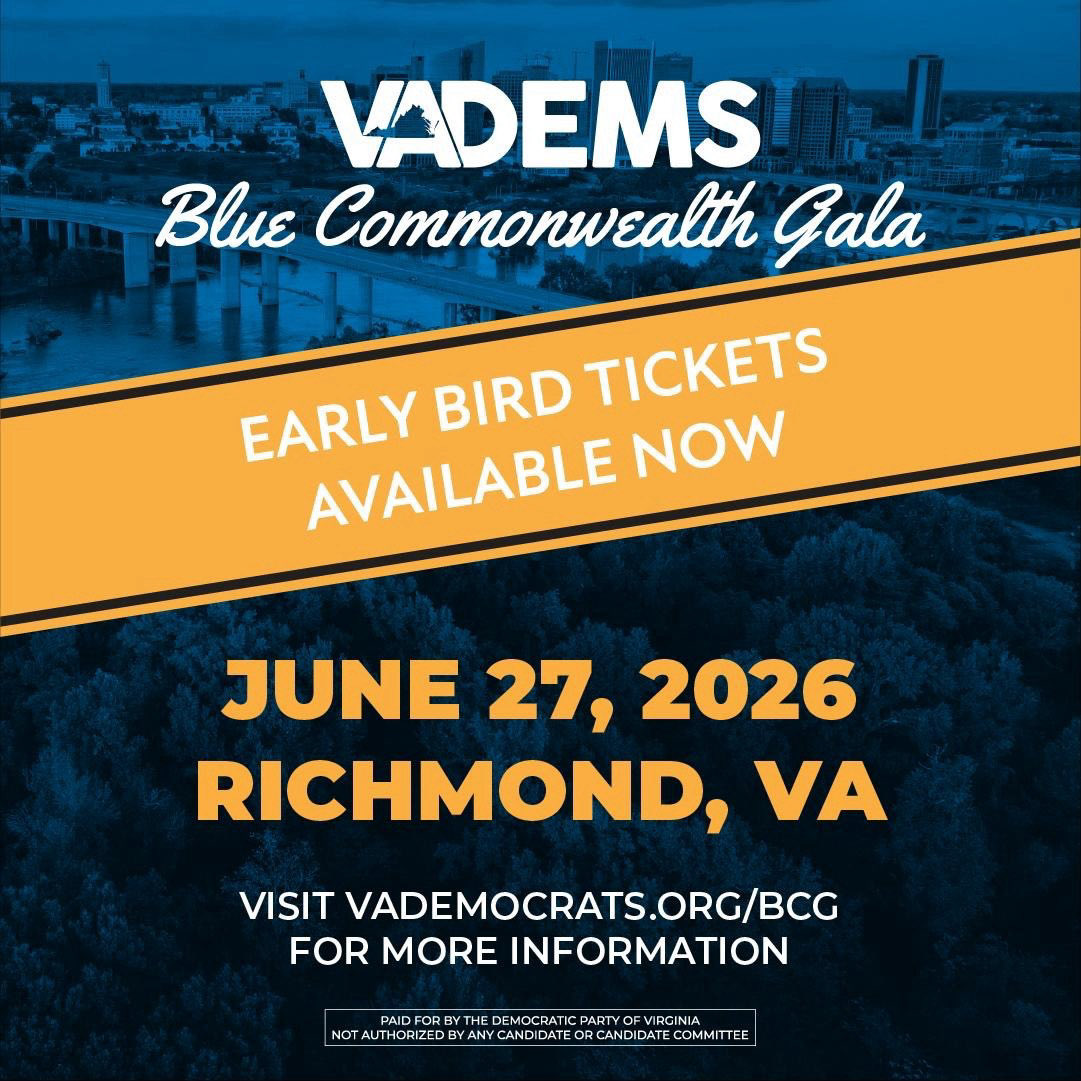 vademocrats's tweet photo. 🚨Blue Commonwealth Gala Tickets are on sale!!🚨

Virginia Democrats’ premier event of the year brings activists and leaders from all across the Commonwealth to downtown Richmond for a night of celebration and connection!

Visit https://t.co/7KikfUPhNO to get your tickets! https://t.co/LzwrzU7iiw