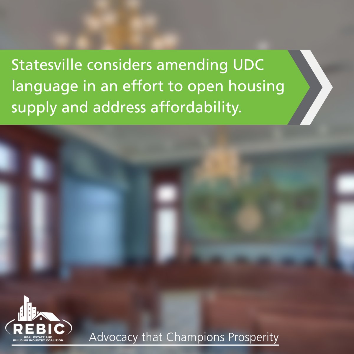REBIC's tweet photo. The City of Statesville is considering important updates to their ordinance language. They will address prohibitive language within their UDC which is a positive step towards opening housing supply and affordable housing options. https://t.co/i1A6HbvrVi