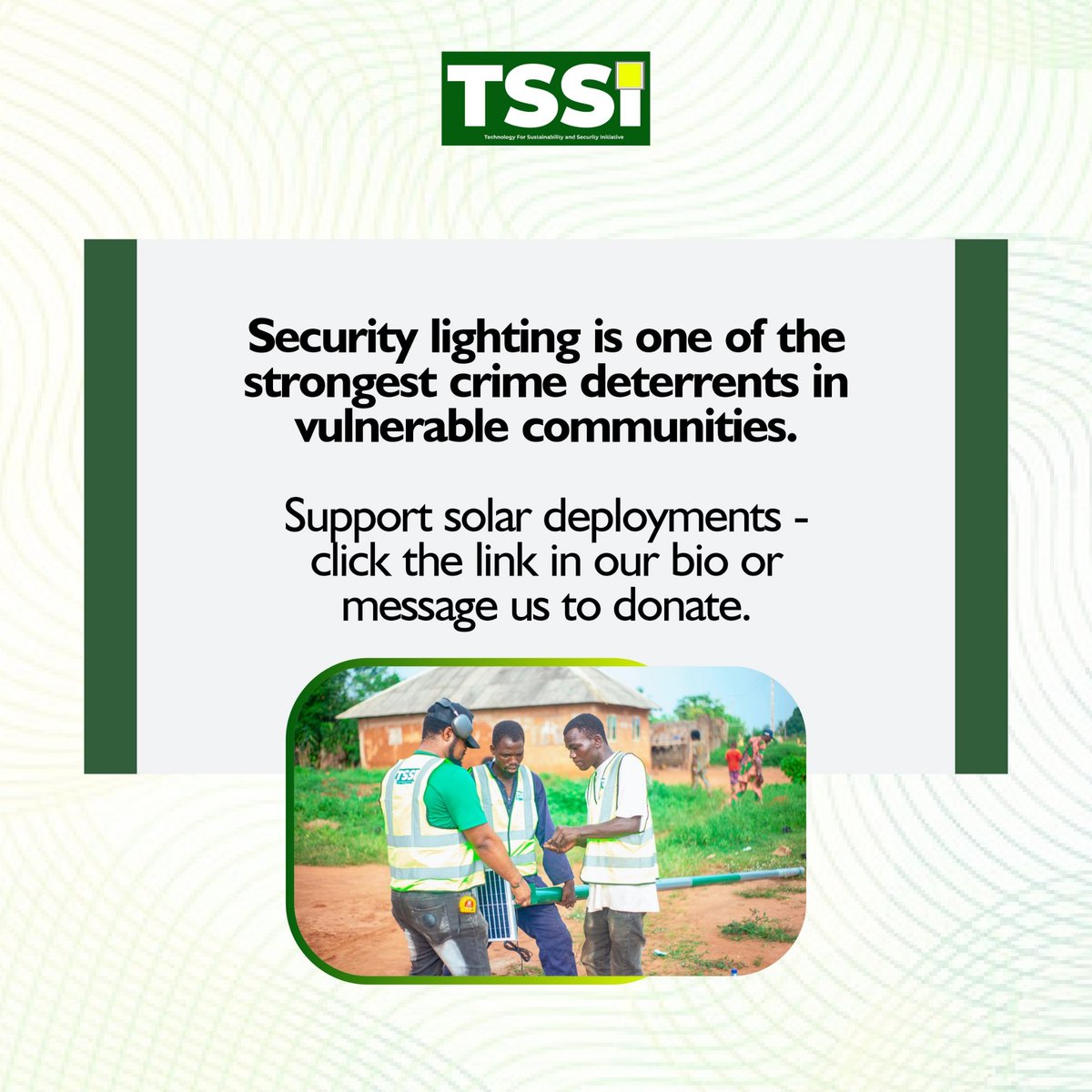 techssiorg's tweet image. own environment at night. 

It helps communities feel more secure, improves visibility, and reduces opportunities for threats to go unnoticed.

Safety should not disappear when the sun goes down.

Send a DM to support our solar security lighting deployments.

#lagos #viral #fyp