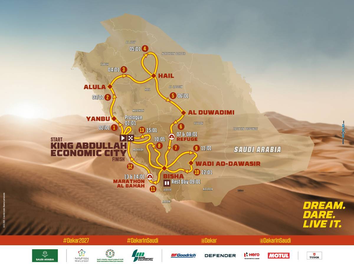 Yves_Matton's tweet photo. 👉The route for the Dakar Rally 2027 has just been unveiled... Couldn't be more excited. Let the countdown begin! @TGR_W2RC https://t.co/442dwCXm2i