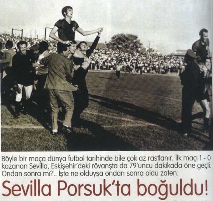 Sonerinmsni's tweet photo. Şu günlerde Eskişehirspor camiası Sevilla maçını unutmamalı! 

İlk maç deplasmanda 1-0 yenildik. 

Buradaki maçta 1-0 geriye düştük... 

Toplamda 2 gol gerideydik... 

Sonra Fethi Heper sahneye çıktı! 

Son 10 dakika ... 

3 gol attı, hattrick yaptı ve inanmayanlara Eskişehirspor ruhunu zımbayla aşıladı... 

Toplamda 3-2 ile turu geçerek ülke tarihinde İspanyol takımlarını ilk eleyen takım olduk. 

Şimdi rakip Sevilla değil... 
İlk maçını hakem, rüzgar, sentetik saha avantajı ve Eskişehir'in şanssızlığı ile kazanan Ayvalık! 

Elbette 2-0 zor bir skor ama bizim için hangi final süreci kolay oldu? 

İnancımız tam. 

İlk golü 35 bin taraftar atacak diğerlerini sahada mücadele edecek futbolcu ekibi... 

Yılmayacağız, 
Yıkılmayacağız, 
Başaracağız! 
#eskişehirspor
