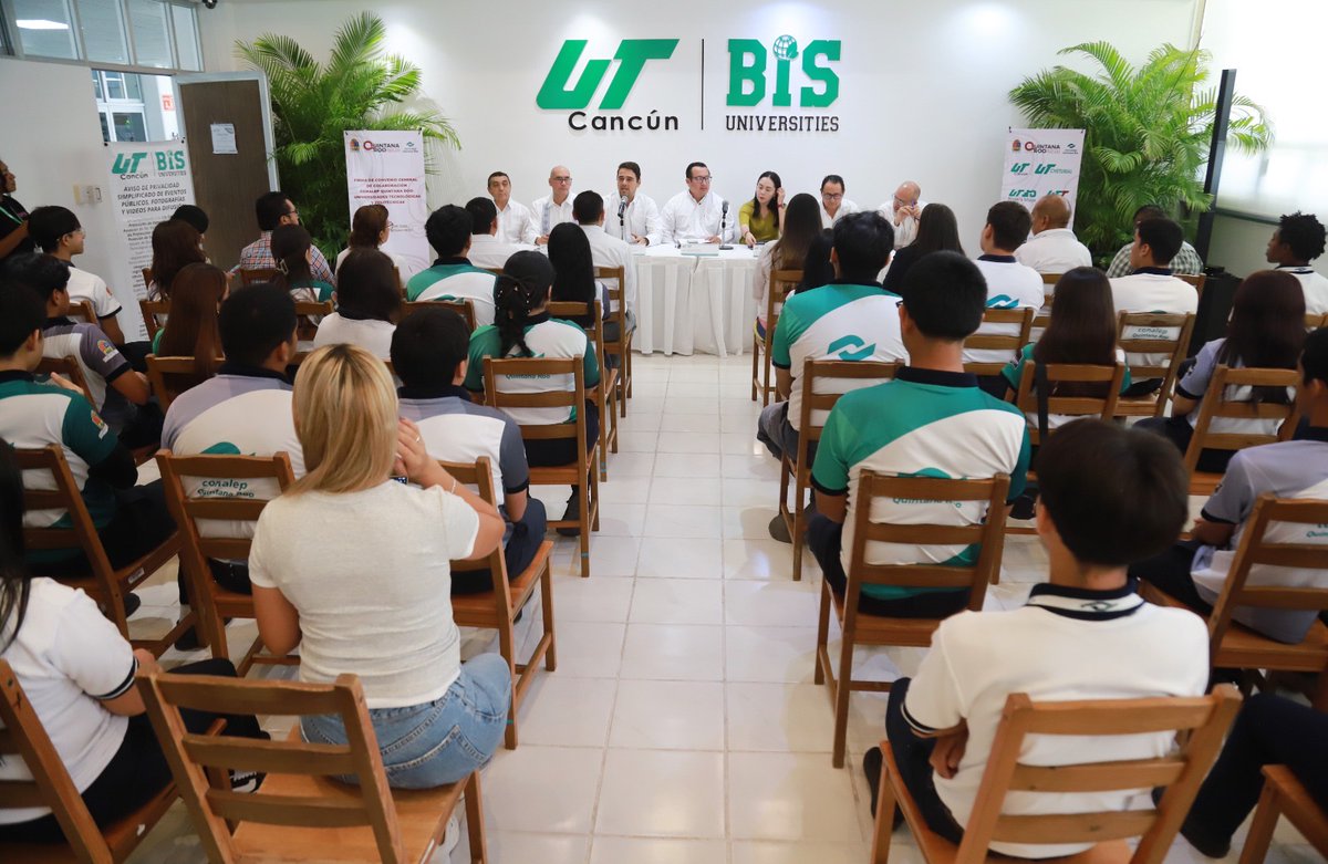 UTCancun's tweet photo. UUTTyPP de Quintana Roo, firman convenio con CONALEP 

Consulta la nota completa aquí: https://t.co/cIjS8ogryW https://t.co/B1XQhw2Egm
