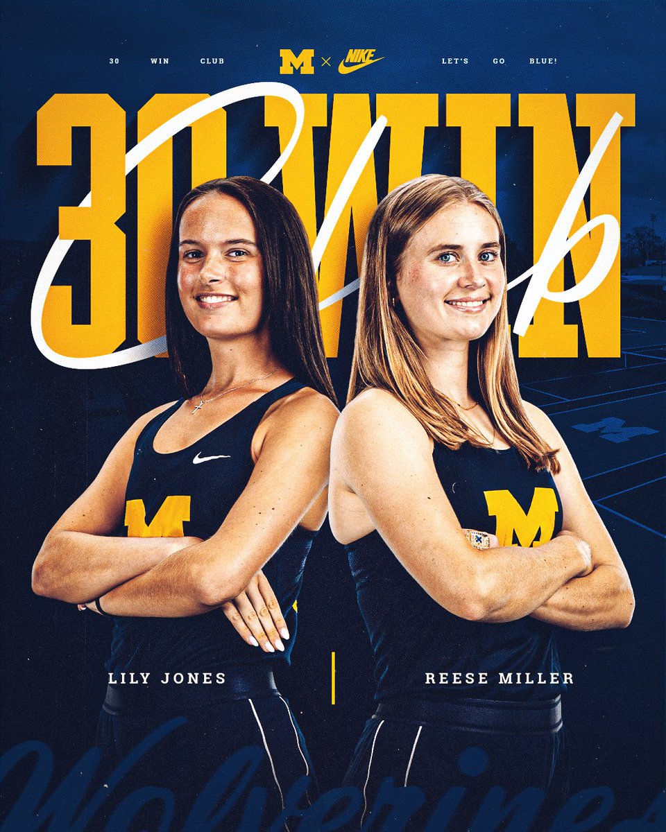 UMichWTennis's tweet image. That's two in the 30-win club

LJ has her second straight 30-win season, Reese with her first

#GoBlue