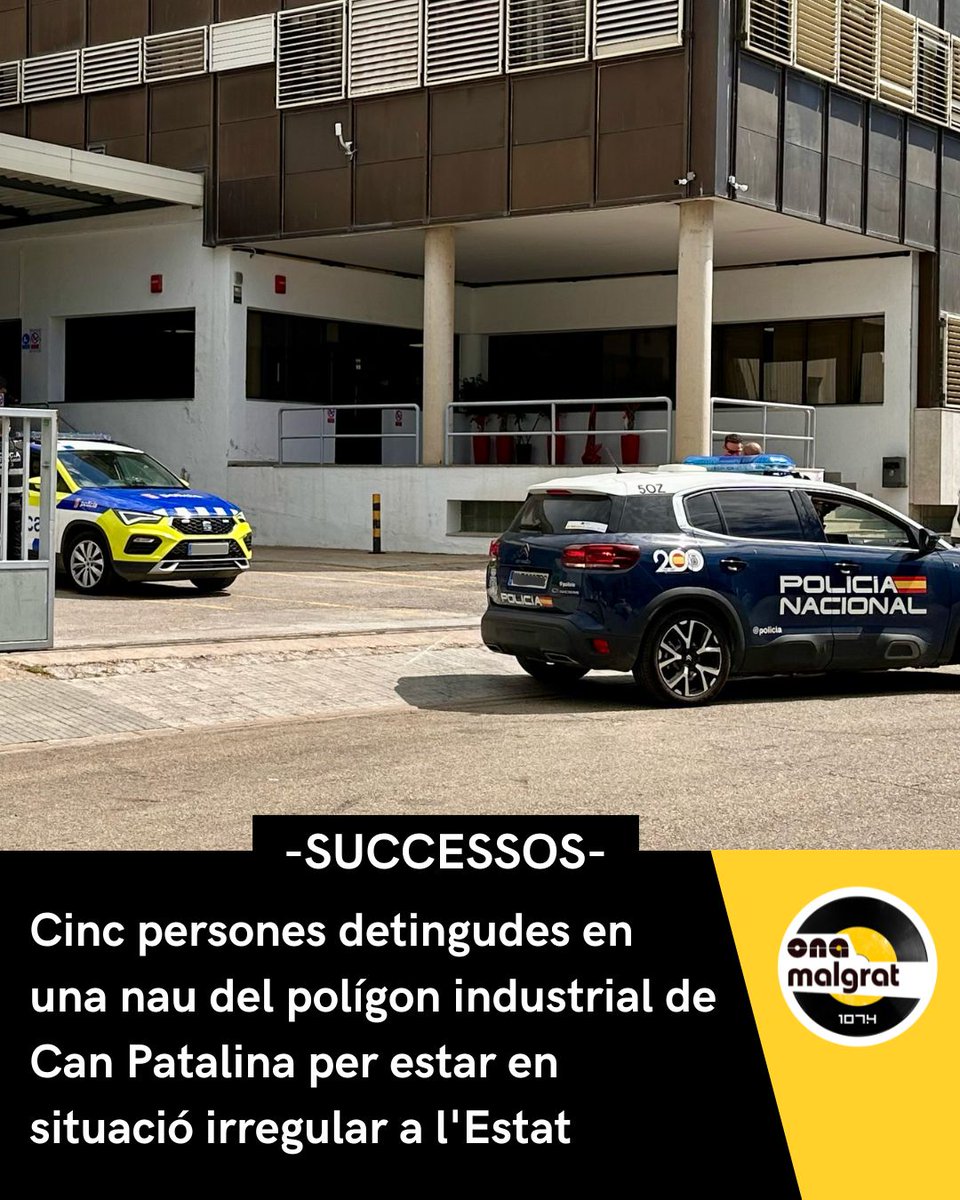 OnaMalgrat's tweet photo. Policia Local de Malgrat i inspectors de la Seguretat Social han inspeccionat aquest matí l'empresa Top Creations. L'operatiu ha acabat amb la detenció de 5 treballadors per estar en situació irregular.

🎙️Més informació a https://t.co/Yy8ippSX7N

Foto: Ajuntament de Malgrat https://t.co/NeJjilDsnA