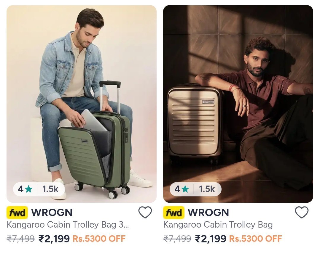 DealskartLoot's tweet image. Myntra | Upto 75% Off On Wrogn trolleys

🔗 Link : myntr.it/U2gyu0h

 #myntra #trolleys #offers #dailydeals #coupons