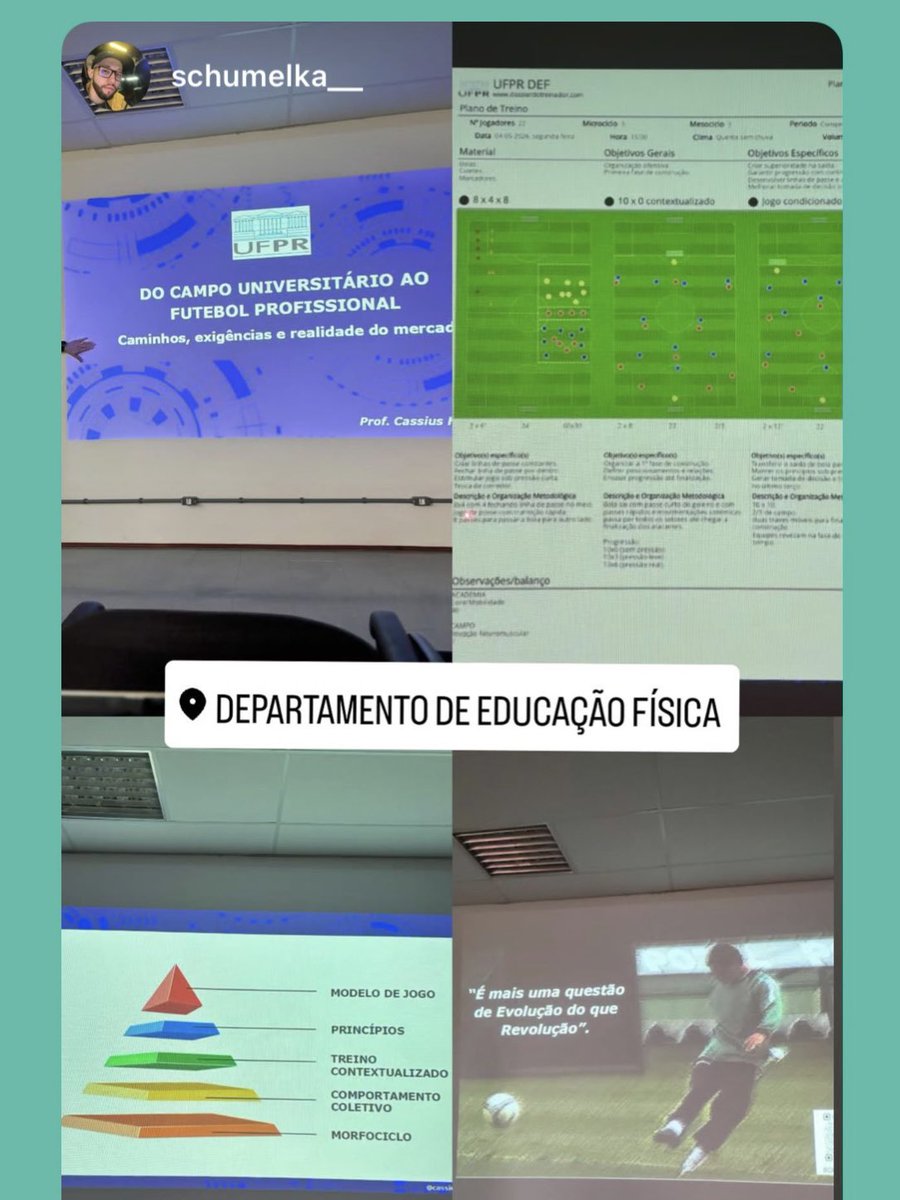 cassiushartmann's tweet photo. Compartilhar conhecimento é parte do processo.
Estar na UFPR, no Departamento de Educação Física, foi mais do que uma palestra, foi uma troca real com quem está construindo o caminho dentro do futebol. 
Fico satisfeito em poder contribuir com esse processo. 

@UFPR https://t.co/jkFGS0IumO
