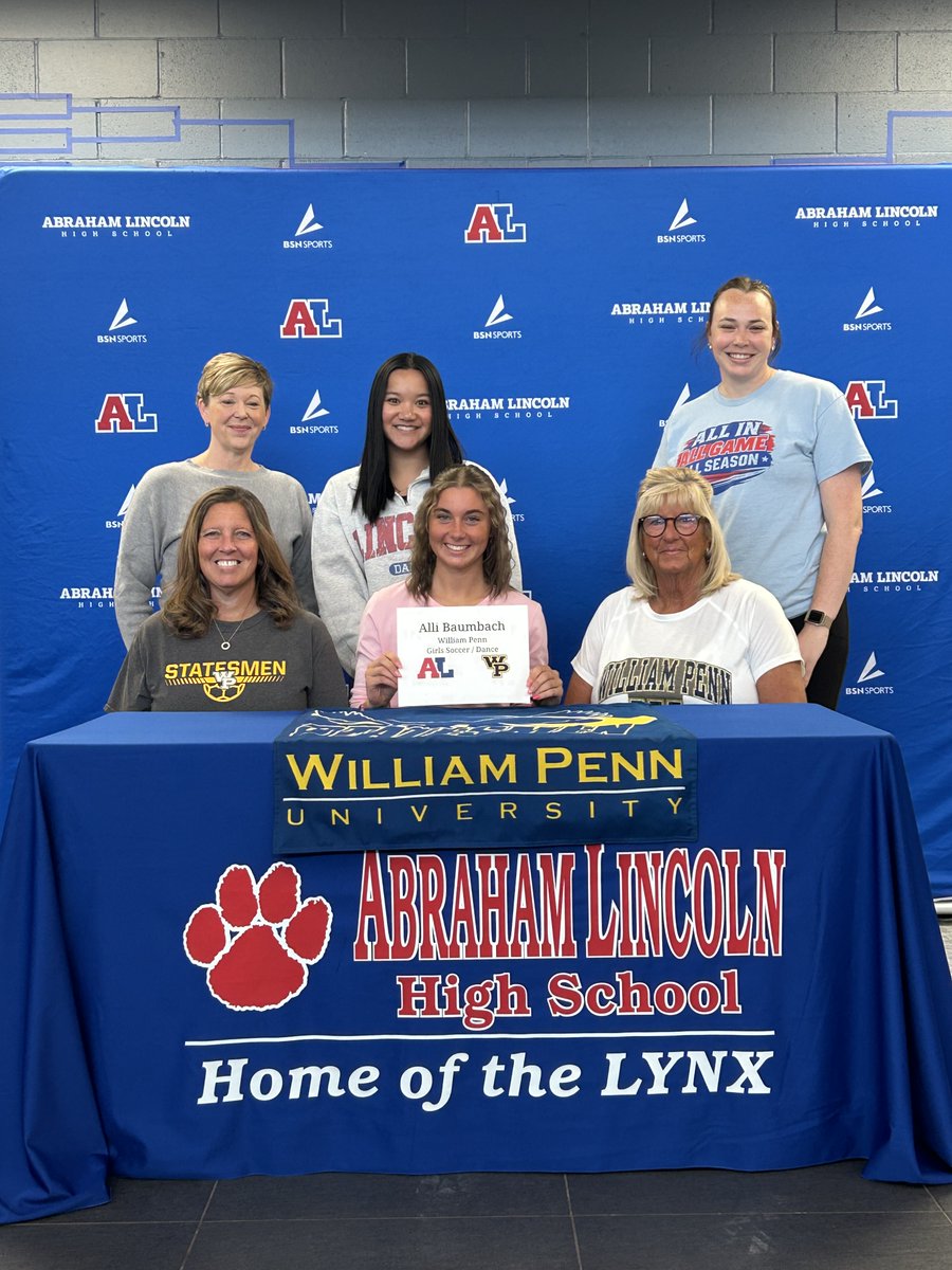 ALHSathletics's tweet photo. Congratulations to Alli Baumbach and her family on committing to William Penn University to play soccer and dance!! https://t.co/pdgBzBVmk4